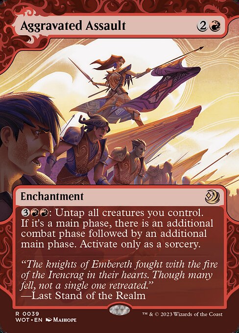 Aggravated Assault (39) - BORDERLESS (Foil) - Wilds of Eldraine: Enchanting Tales - Game On
