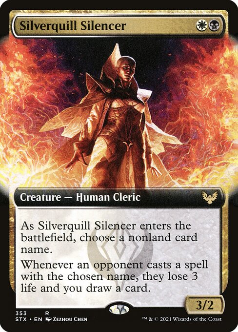 Silverquill Silencer (353) - EXTENDED ART - Strixhaven: School of Mages - Game On