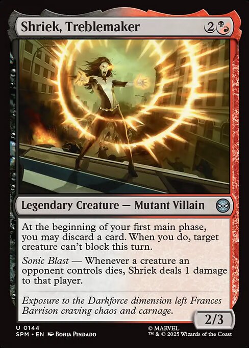 Shriek, Treblemaker (144) (Foil) - Marvel's Spider-Man - Game On