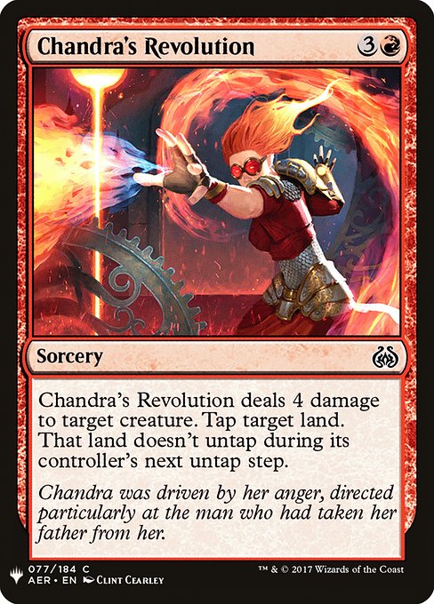 Chandra's Revolution (AER-77) - The List - Game On