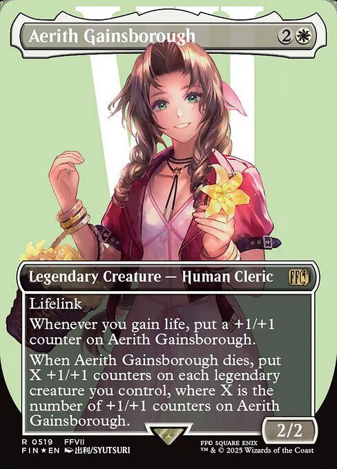 Aerith Gainsborough (519) - BORDERLESS - FULL ART (Foil) - Final Fantasy - Game On