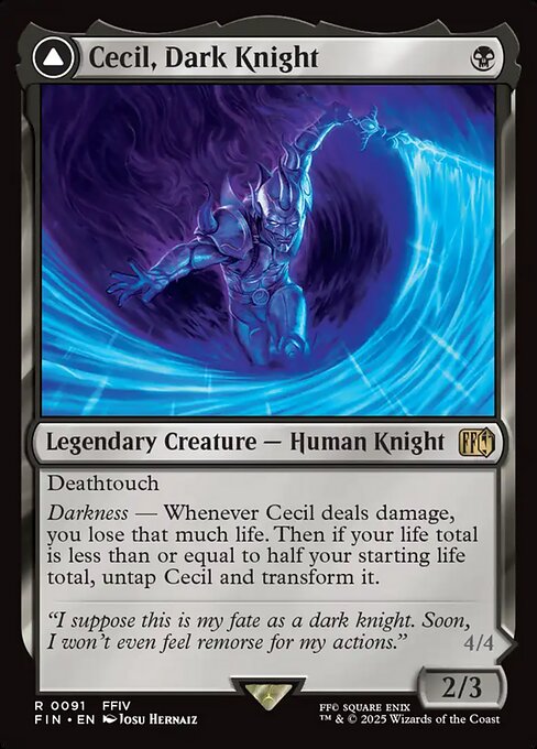 Cecil, Dark Knight // Cecil, Redeemed Paladin (91) (Foil) - Final Fantasy - Game On