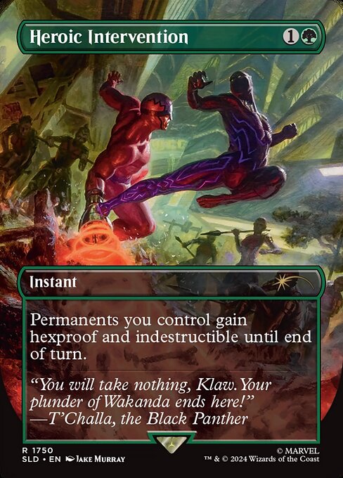 Heroic Intervention (1750) - BORDERLESS - FULL ART (Foil) - Secret Lair Drop - Game On