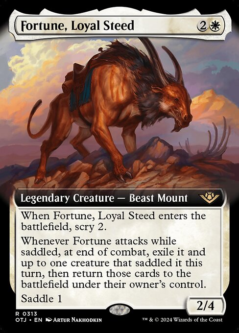 Fortune, Loyal Steed (313) - EXTENDED ART - Outlaws of Thunder Junction - Game On
