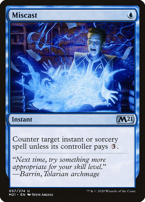 Miscast (57) (Foil) - Core Set 2021 - Game On