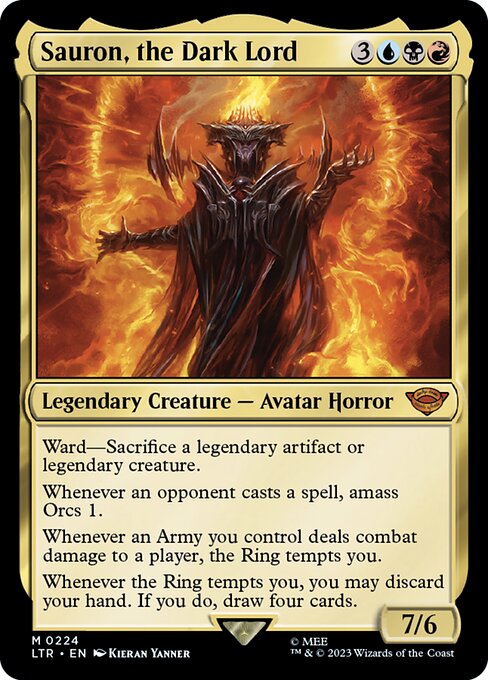 Sauron, the Dark Lord (224) (Foil) - The Lord of the Rings: Tales of Middle-earth - Game On
