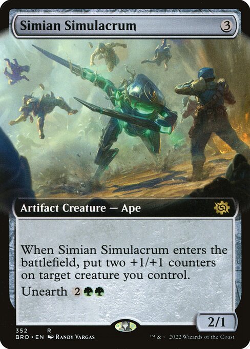 Simian Simulacrum (352) - EXTENDED ART (Foil) - The Brothers' War - Game On