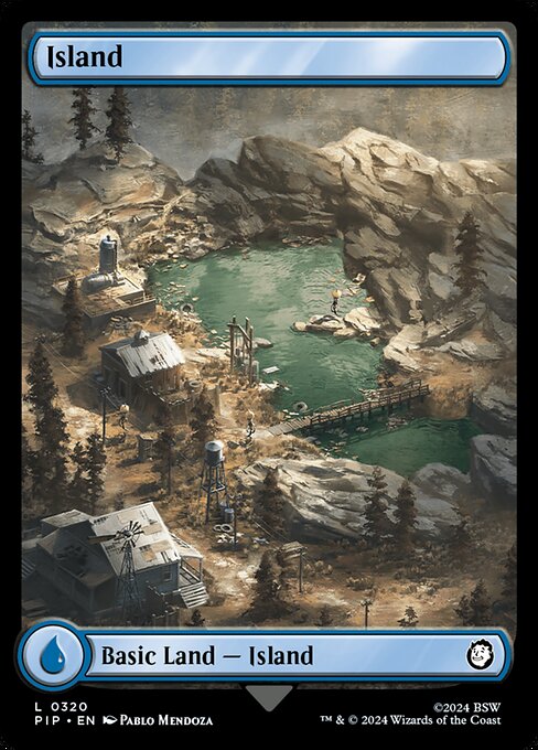 Island (320) - FULL ART (Foil) - Fallout - Game On