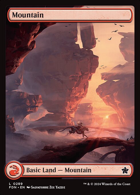 Mountain (289) - FULL ART - Foundations - Game On
