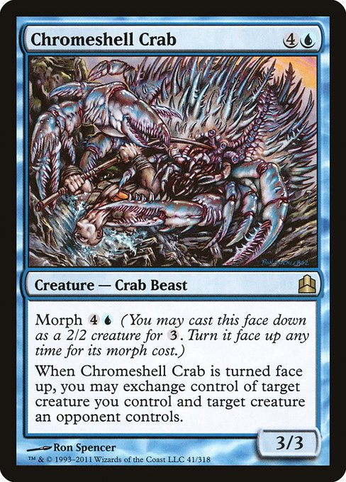 Chromeshell Crab (41) - Commander 2011 - Game On