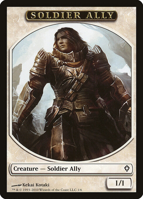 Soldier Ally (1) - FULL ART - Worldwake Tokens - Game On