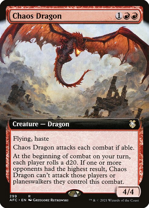 Chaos Dragon (299) - EXTENDED ART - Forgotten Realms Commander - Game On