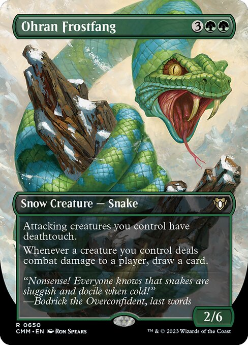 Ohran Frostfang (650) - BORDERLESS - FULL ART - Commander Masters - Game On