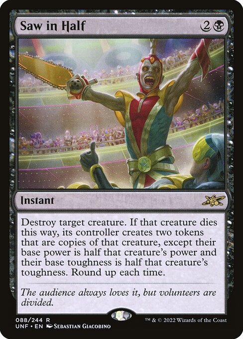 Saw in Half (88) (Foil) - Unfinity - Game On