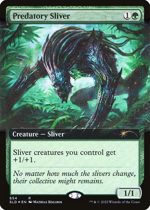Predatory Sliver (654) - EXTENDED ART (Foil) - Secret Lair Drop - Game On