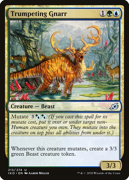 Trumpeting Gnarr (213) (Foil) - Ikoria: Lair of Behemoths - Game On