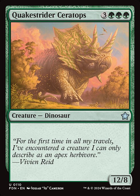 Quakestrider Ceratops (110) - Foundations - Game On