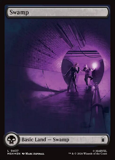 Swamp (437) (Foil) - Marvel Super Heroes - Game On