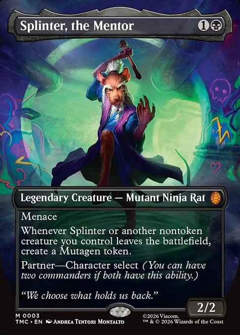 Splinter, the Mentor (3) - BORDERLESS - FULL ART (Foil) - Teenage Mutant Ninja Turtles Eternal - Game On