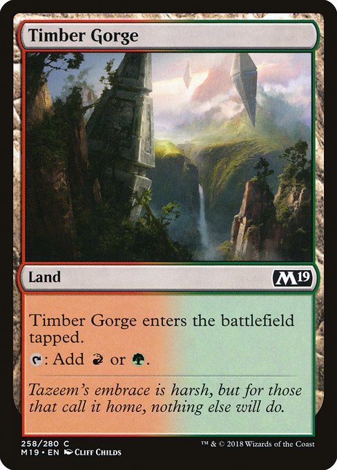 Timber Gorge (258) (Foil) - Core Set 2019 - Game On
