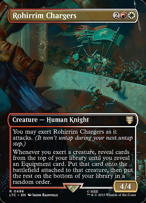 Rohirrim Chargers (496) - BORDERLESS - FULL ART (Foil) - Tales of Middle-earth Commander - Game On