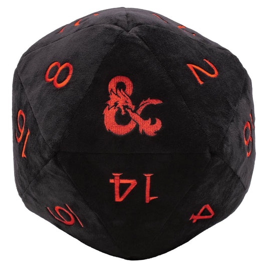 Jumbo Plush d20 D&D Black - Game On