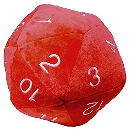 Jumbo Plush d20 Red - Game On