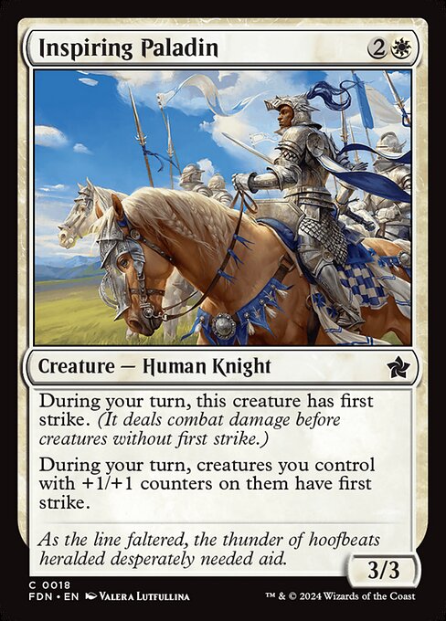 Inspiring Paladin (18) (Foil) - Foundations - Game On