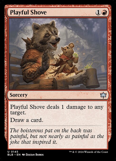 Playful Shove (145) (Foil) - Bloomburrow - Game On
