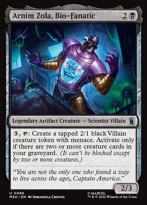 Arnim Zola, Bio-Fanatic (86) (Foil) - Marvel Super Heroes - Game On