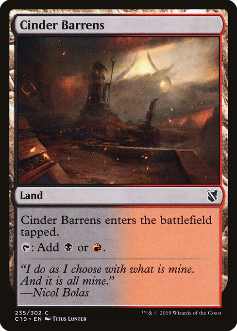 Cinder Barrens (235) - Commander 2019 - Game On