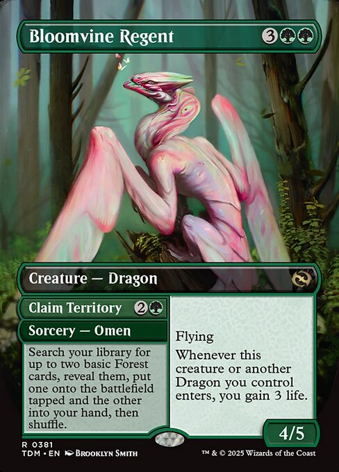 Bloomvine Regent // Claim Territory // Bloomvine Regent (381) - BORDERLESS - FULL ART - Tarkir: Dragonstorm - Game On