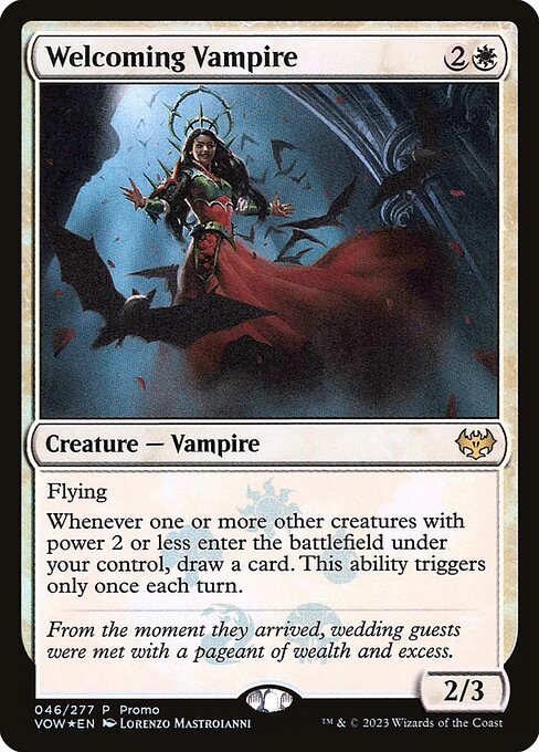 Welcoming Vampire (46★) (Foil) - Innistrad: Crimson Vow Promos - Game On