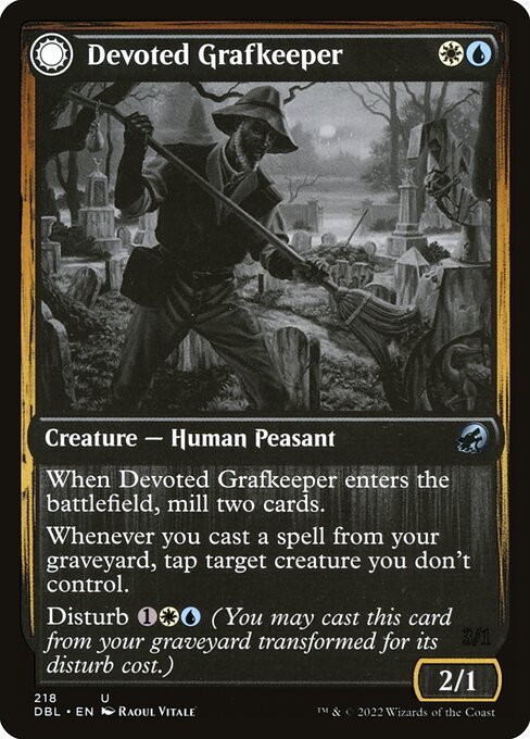 Devoted Grafkeeper // Departed Soulkeeper (218) - Innistrad: Double Feature - Game On