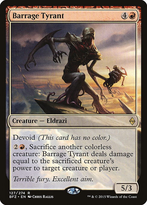 Barrage Tyrant (127) (Foil) - Battle for Zendikar - Game On