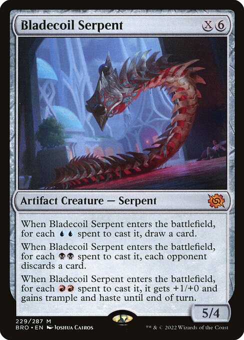 Bladecoil Serpent (229) (Foil) - The Brothers' War - Game On
