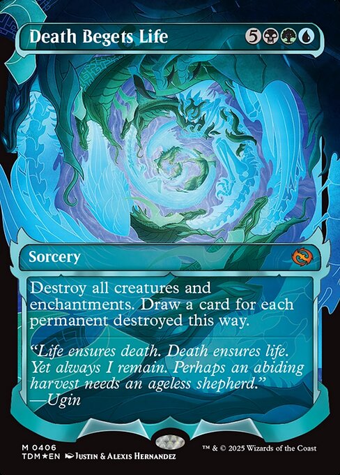 Death Begets Life (406) - BORDERLESS - FULL ART (Foil) - Tarkir: Dragonstorm - Game On