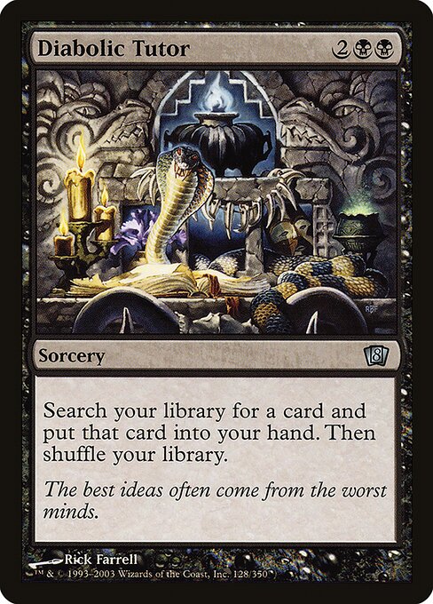 Diabolic Tutor (128★) - Eighth Edition - Game On