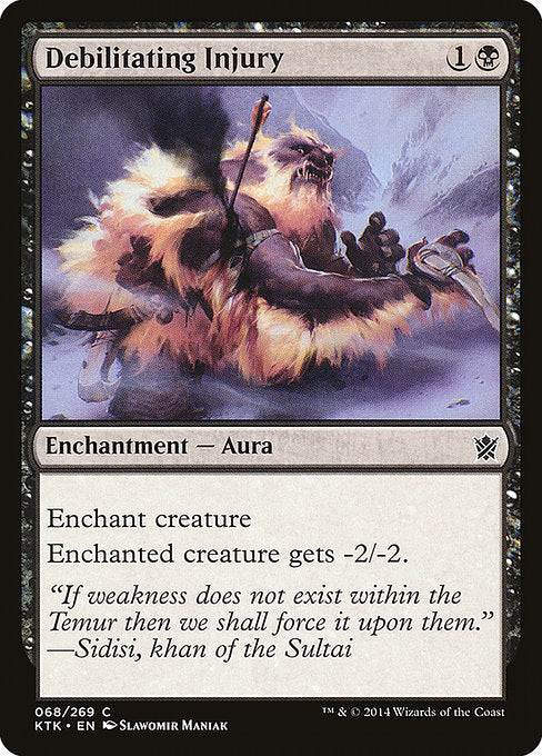 Debilitating Injury (68) (Foil) - Khans of Tarkir - Game On