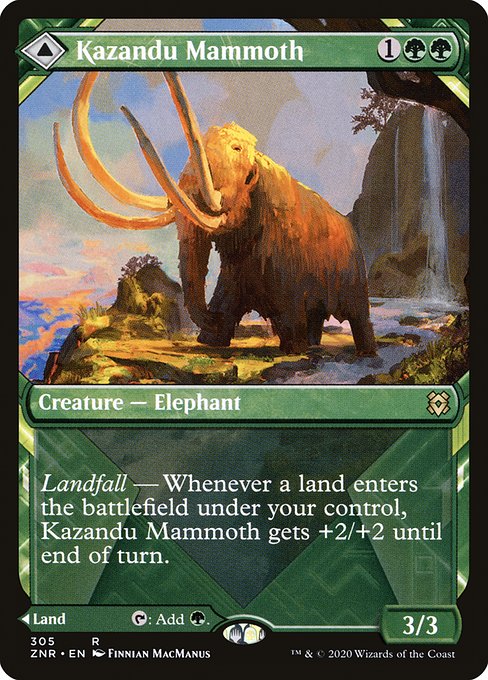 Kazandu Mammoth // Kazandu Valley (305) - SHOWCASE - Zendikar Rising - Game On