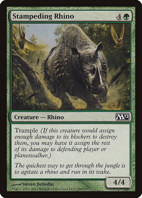 Stampeding Rhino (196) - Magic 2012 - Game On