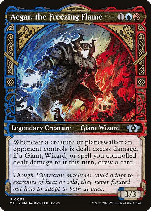 Aegar, the Freezing Flame (31) - SHOWCASE (Foil) - Multiverse Legends - Game On