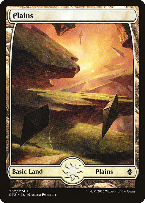 Plains (252) - FULL ART - Battle for Zendikar - Game On