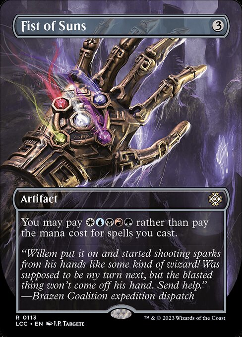 Fist of Suns (113) - BORDERLESS (Foil) - The Lost Caverns of Ixalan Commander - Game On
