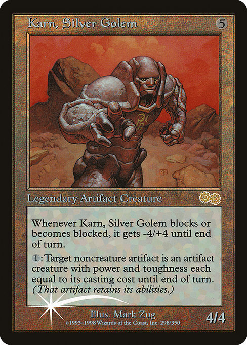 Karn, Silver Golem (8) (Foil) - Arena League 1999 - Game On