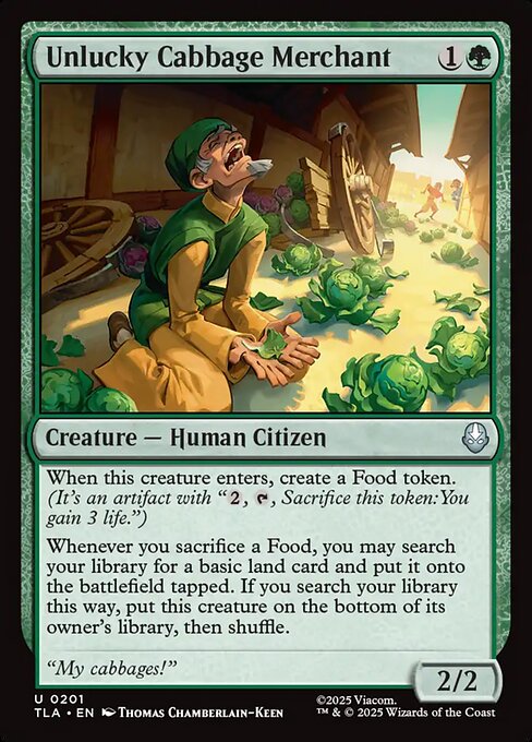 Unlucky Cabbage Merchant (201) (Foil) - Avatar: The Last Airbender - Game On