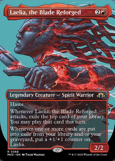 Laelia, the Blade Reforged (368) - BORDERLESS - FULL ART (Foil) - Modern Horizons 3 - Game On
