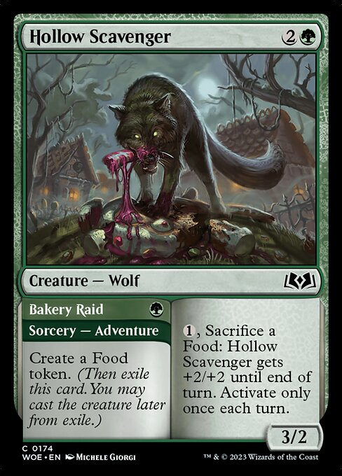 Hollow Scavenger // Bakery Raid (174) (Foil) - Wilds of Eldraine - Game On