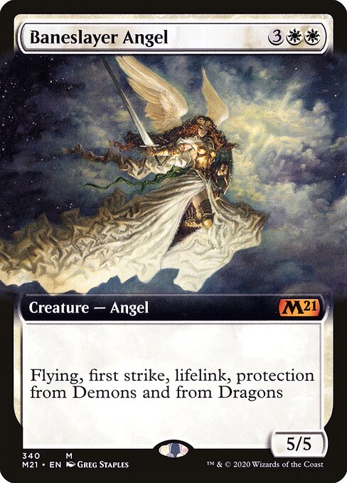 Baneslayer Angel (340) - EXTENDED ART - Core Set 2021 - Game On