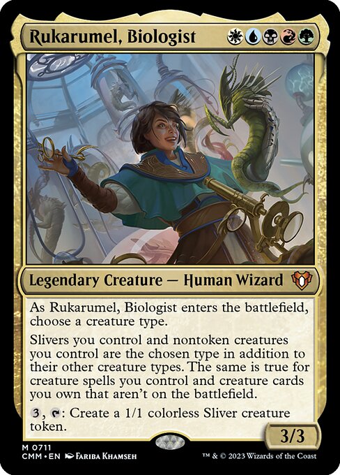Rukarumel, Biologist (711) (Foil) - Commander Masters - Game On